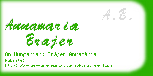 annamaria brajer business card