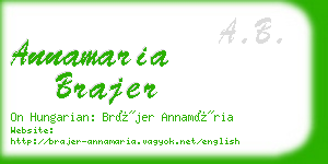 annamaria brajer business card